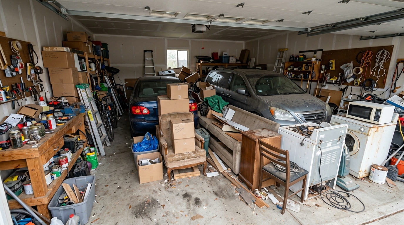 Before: Cluttered Junk